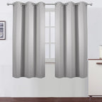 LEMOMO Light Grey Blackout Curtains 34 x 54 Inch Length/Set of 2 Curtain by Lemomo