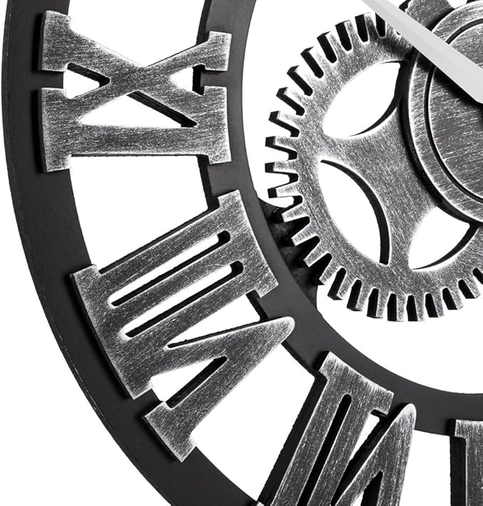 28" Whisper Ticking Silent Wall Clock - Image 2