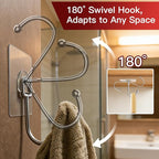 Latoxcaa Large Adhesive Hooks 8-Pack, Heavy Duty 44lb Wall Hooks - Image 3