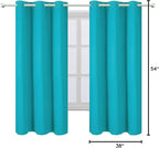 LEMOMO Turquoise/Teal Blackout Curtains/38 x 54 Inch/Set of Two Panels Grommet - Image 10