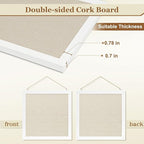 Double-Sided Cork Board with Linen, Picture Display Vision Board Kit Corkboards - Image 3