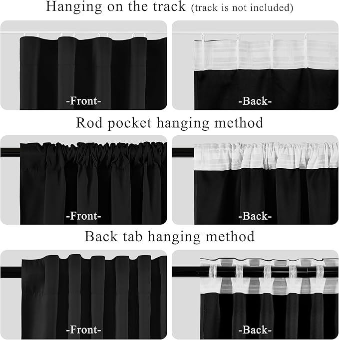 RYB HOME 100% Blackout Room Divider Curtain Panel, Thermal Insulated & Privacy - Image 4