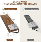 Heimlove 12 Inch Deep Floating Shelves - Image 3