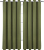 LEMOMO Blackout Curtains 66 x 95 inch/Olive Green Curtains Set of 2 - Image 2