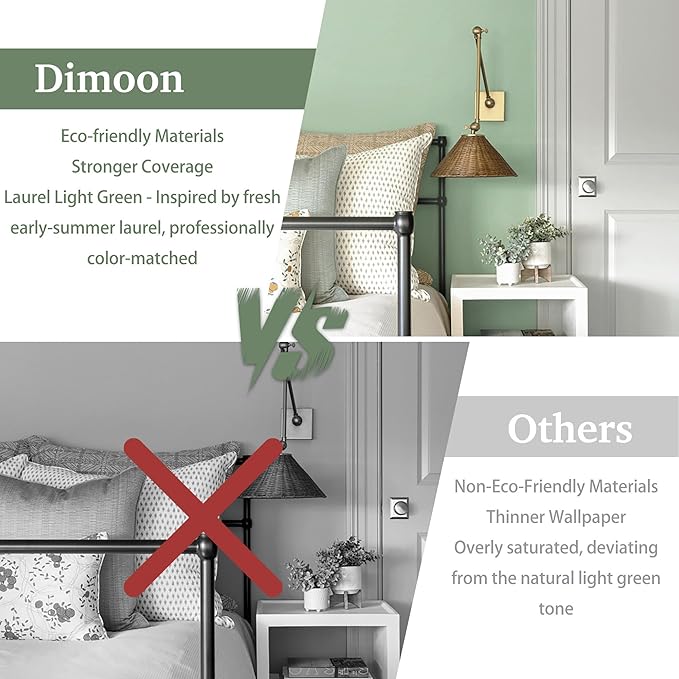 Dimoon 17.7''x393'' Peel and Stick Wallpaper Light Green Contact Paper - Image 9