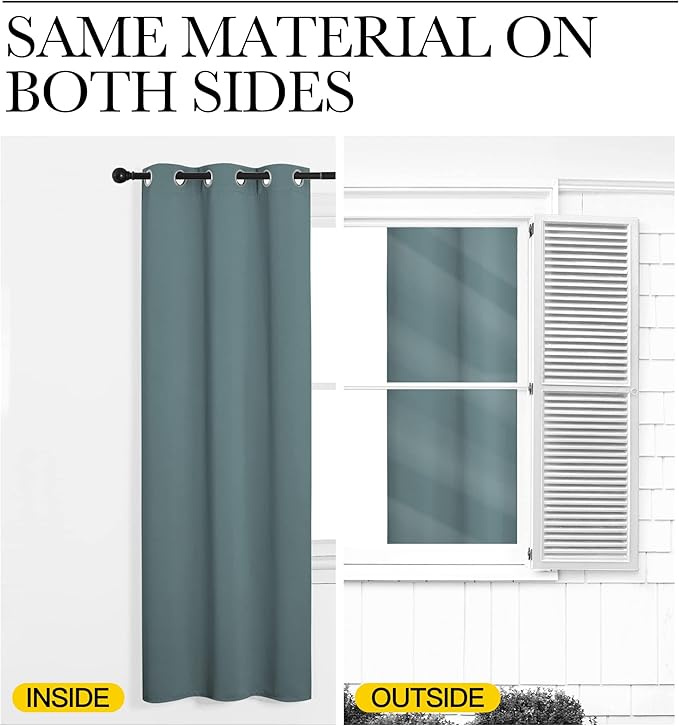 NICETOWN Modern Blackout Curtains Noise Reducing, 2 Panels, W29 x L40 -Inch - Image 6