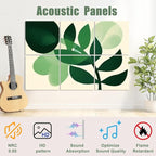 6 Pack Art Acoustic Panels Sound Absorbing Boho Botanical Leaf Orange Green - Image 3