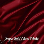 NICETOWN 144 inch Long Red Velvet Curtains and Drapes, Extra Long Elegant Wall - Image 2
