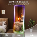 Hasipu 75"x28" LED RGB Bluetooth Full Length Mirror - Image 8