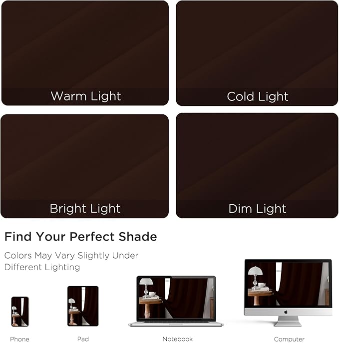 CUCRAF Chocolate Blackout Curtains Customize, Rod Pocket Room Darkening Curtain - Image 4