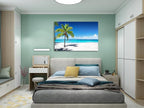 Baisuart-S03969 Large Canvas Wall Art Summer Ocean Waves Prints Coconut Trees - Image 3