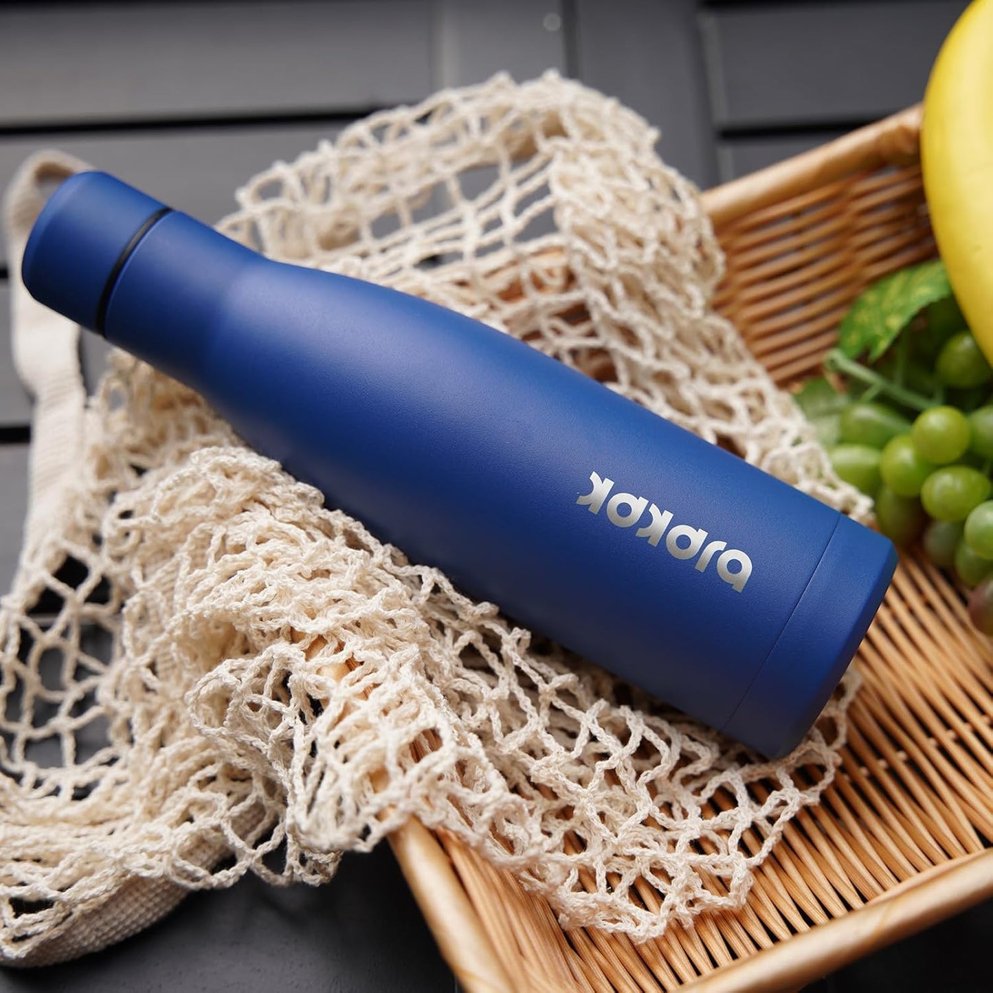 BJPKPK 25oz Insulated Water Bottle Double Wall Vacuum Insulated Stainless Steel Water Bottles for Spots Keep Cold and Hot,Lake Blue