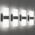 Modern LED Wall Sconces, 12 Inch Indoor Black Wall Lights, 12W 2700K-5000K by BrillianceMeetsDurability