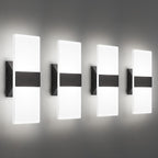 Modern LED Wall Sconces, 12 Inch Indoor Black Wall Lights, 12W 2700K-5000K by BrillianceMeetsDurability