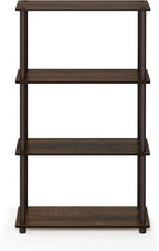 Furinno TURN-N-TUBE Storage Shelves, 4-Tier Toolless Book Shelf, Corner Shelf - Image 10
