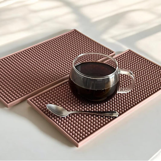 Rubber BAR Service (Warm Taupe, 2 Pack 12"x6")