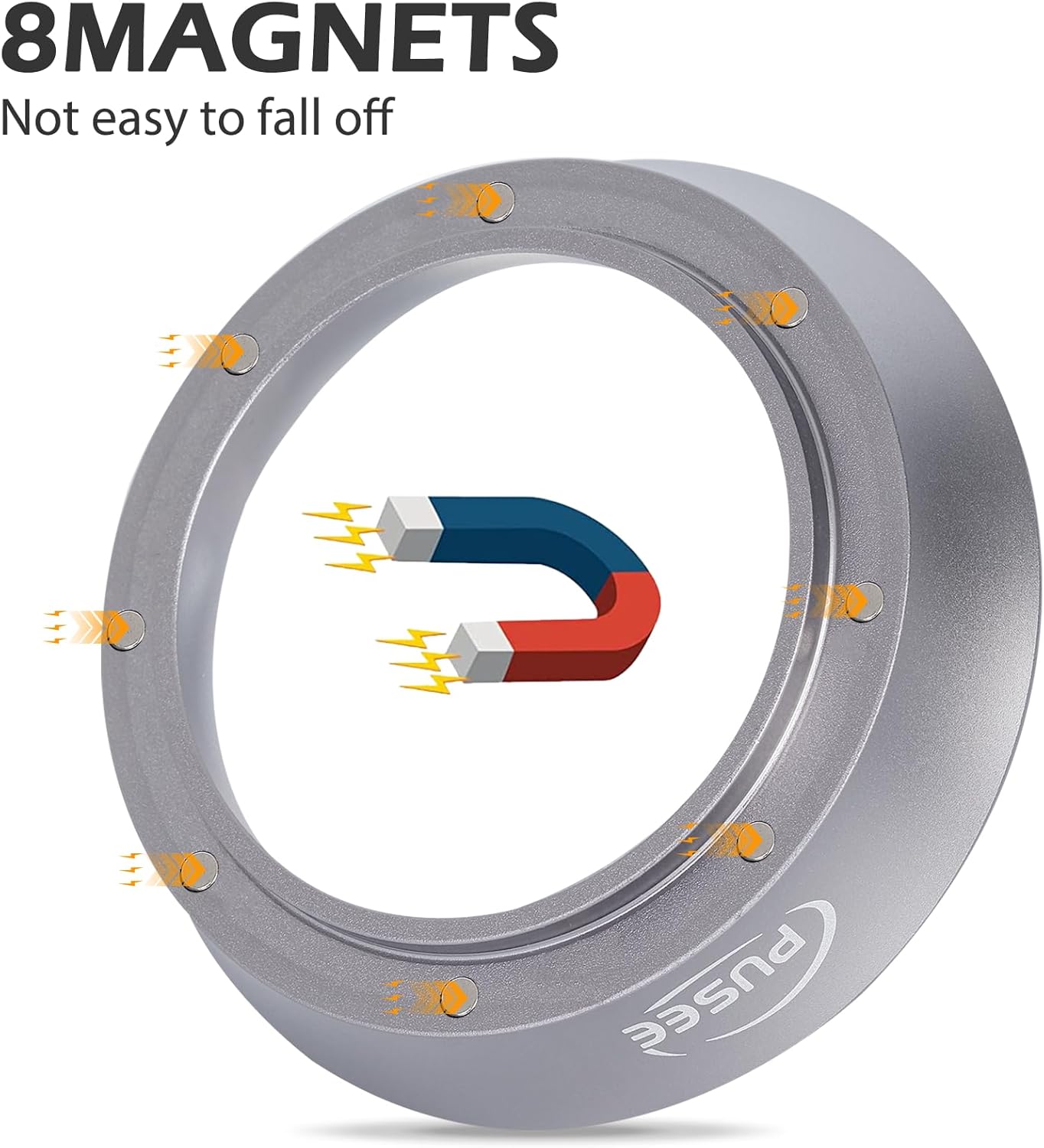 58mm Espresso Dosing Funnel & 58.5mm Puck Screen,PUSEE Coffee Dosing Ring Aluminum Metal,Reusable 1.7mm Thickness 150μm Espresso Puck Screen 316 Stainless Steel Fits 58mm Portafilter