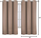 LEMOMO Cappuccino Blackout Curtains 42 x 63 Inch Length/Set of 2 Curtain - Image 8