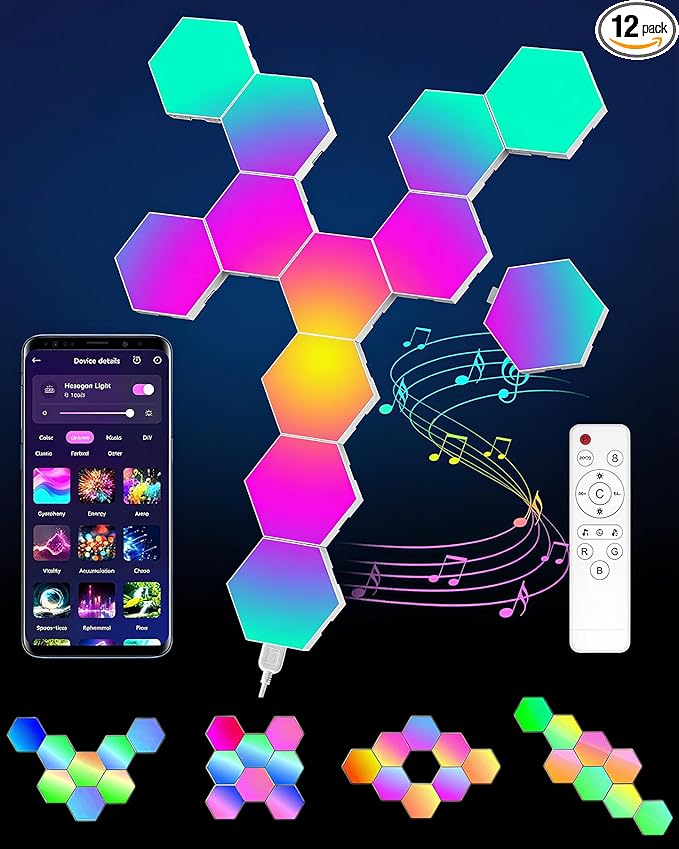 Kangtaixin Hexagon LED Lights 12 Pack by Kangtaixin
