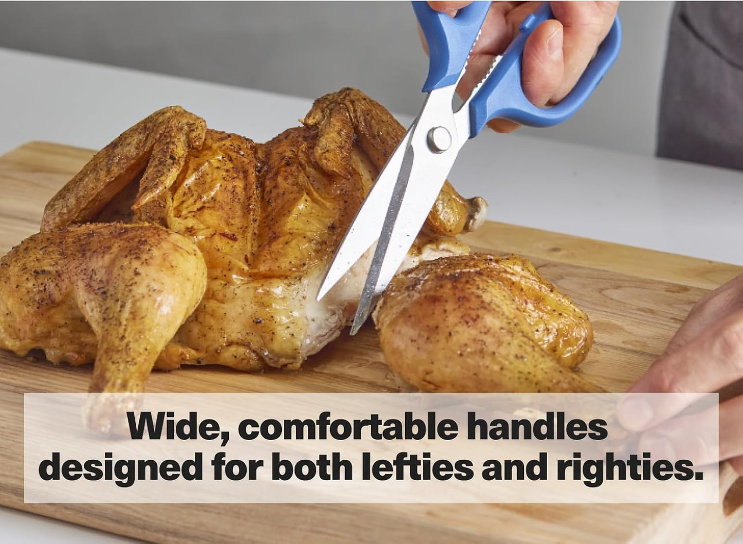 Misen Heavy Duty Kitchen Shears - Comfortable Ambidextrous Scissors for Meat, Poultry, Herbs & More - Easy to Clean - German Stainless Steel - Small | Green