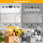 Unicozin 5 Light Bathroom Light Fixtures, 33.5 Inch Vanity Lights - Image 5