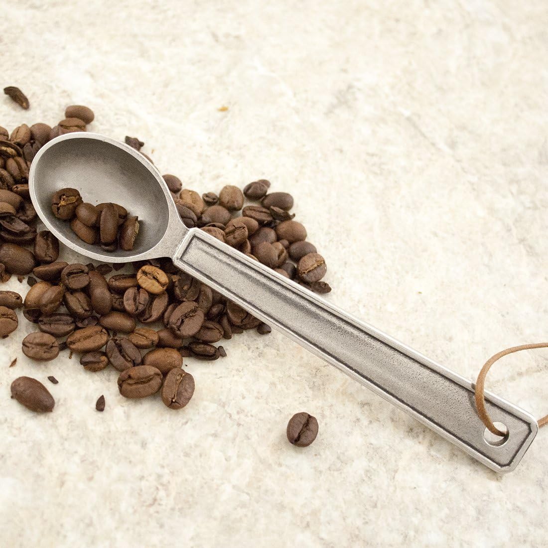 DANFORTH – Pewter Queen Anne Coffee Scoop – 7” – Handcast Coffee Measuring Spoon – Made In USA