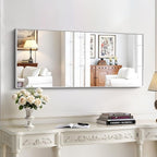 KOCUUY Silver Framed Mirror, HD Tempered Glass, Anti-Rust Frame, Modern Design - Image 4