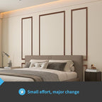 Art3d Pre-Cut Wall Molding Set of 6 pcs, Ready-to-Assemble Wainscoting Panels - Image 2