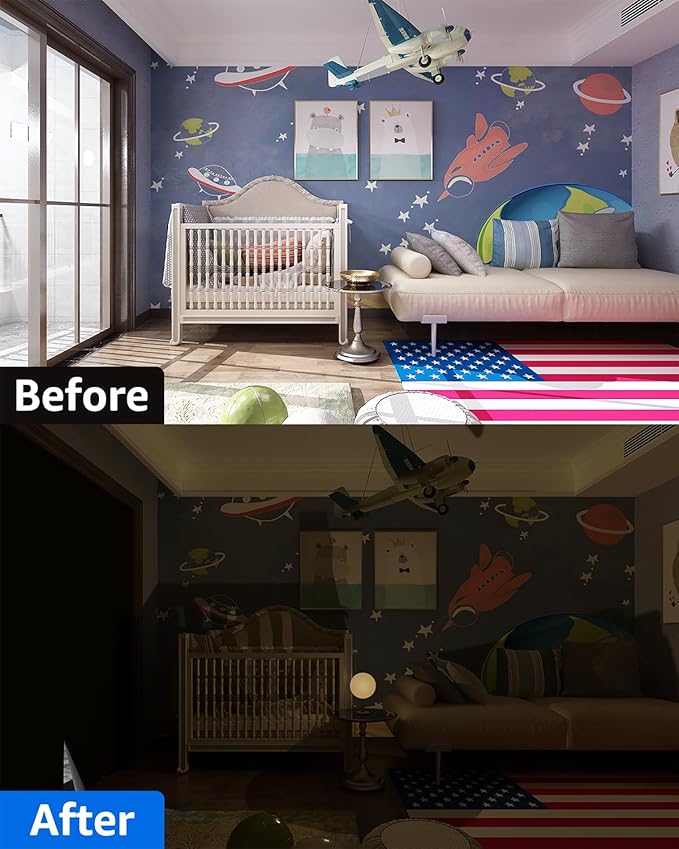 Sumobaby Blackout Curtains for Bedroom Portable 56"x48", No Drill Blackout - Image 6