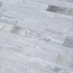 AULIGET 20 Sheets Faux Stone Peel and Stick Backsplash, Light Grey Marble Look - Image 3
