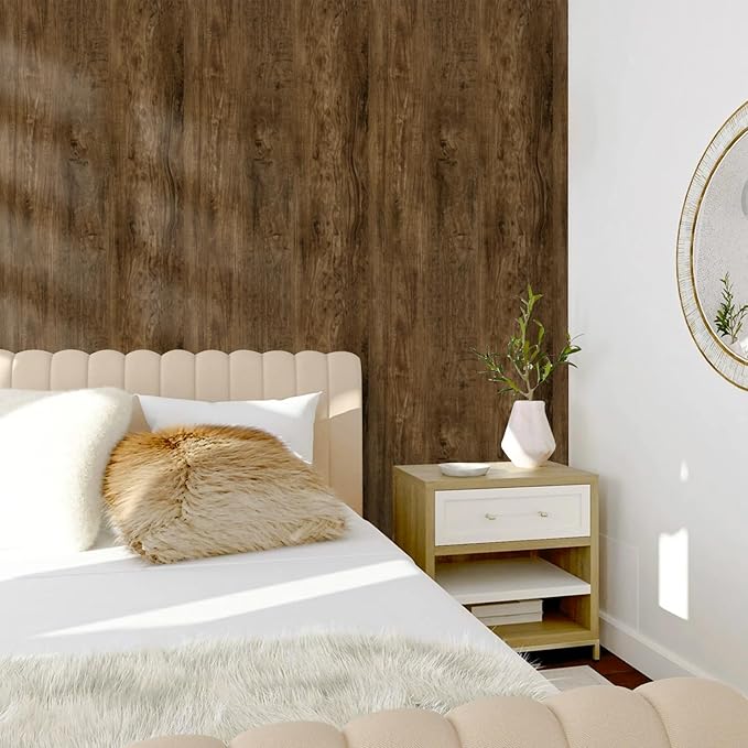 Abyssaly Wood Contact Paper, Thicken Self Adhesive Removable Wallpaper - Image 5