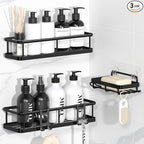 YASONIC Shower Caddy Adhesive, No Drill Bathroom Shower Organizers, by YASONIC