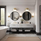 G-LEAF Black Round Mirror 24 inch, Circle Mirror - Image 9