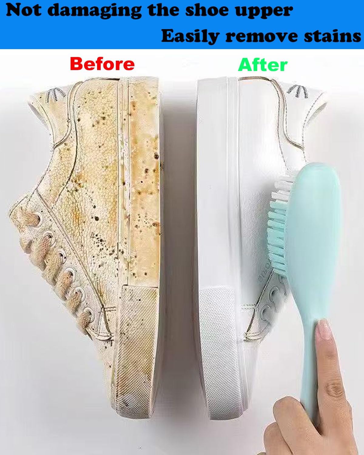 Cleaning Scrub Brushes Laundry Brush Soft Bristle Scrubbing Brush Clothes Brush Removes Stains from Fabrics Cleaning Brush Scrubber Brush for Fabric,Carpet,Clothes - 2 Pack