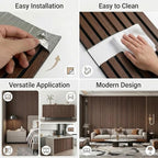 3D Wall Panels Peel and Stick – 15.74" x 236" PVC Faux Texture Wall Covering - Image 4