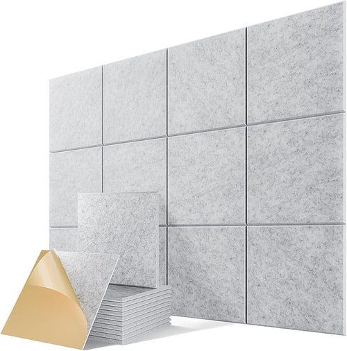 12 Pack Self-Adhesive Acoustic Panels, Soundproof Wall Panels by Lebenforce