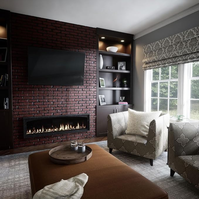 EverStone Aged Brick Faux Brick Panel, 46 7/8"W x 27"H x 1 1/4"D, Heath Color - Image 11