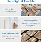 COMSTICKC 3D Faux Stone Wall Panel Peel and Stick Wall Stickers, Not Real Stone - Image 5
