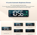 Digital Wall Clock Large Display, Auto Brightness Dimmer Reloj De Pared - Image 5