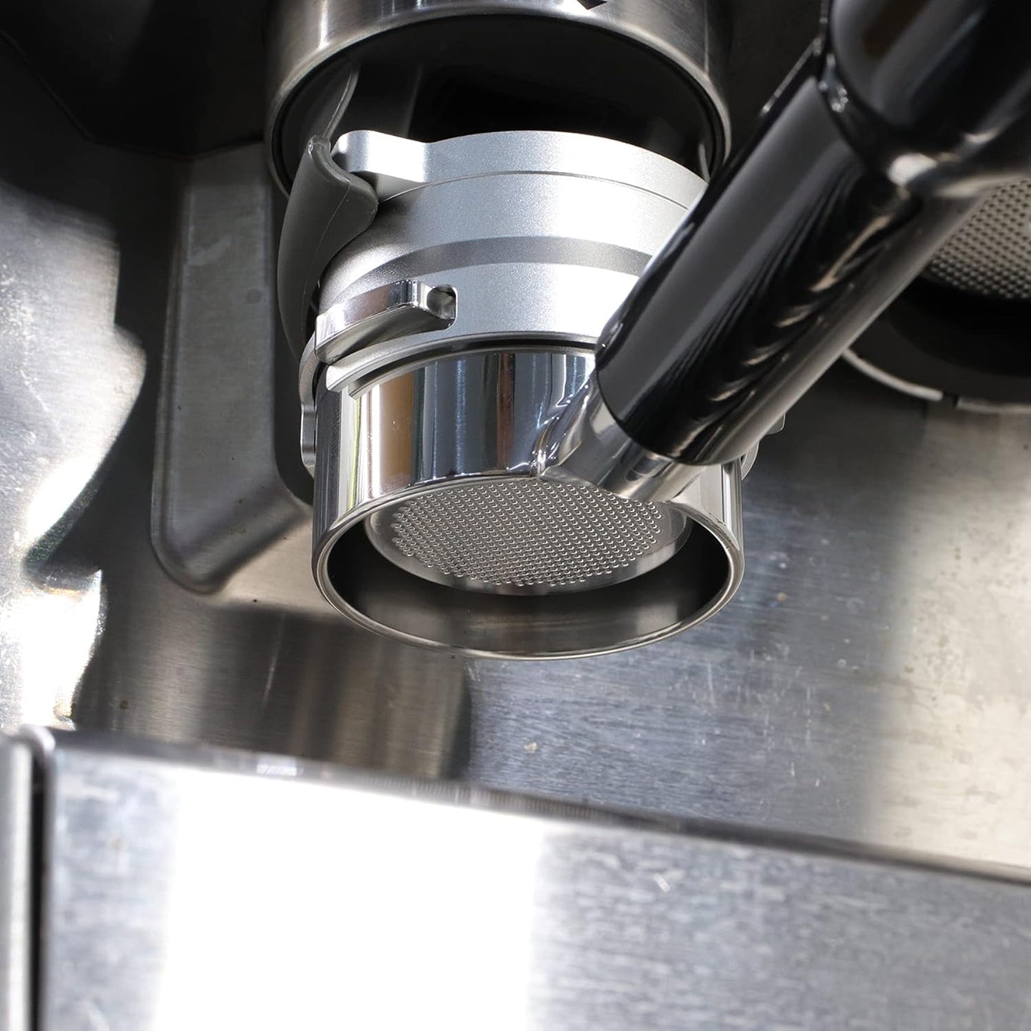 FIRJOY 54mm Espresso Dosing Funnel for Breville Barista Portafilters (Aluminum Alloy-Silver)