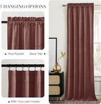 NICETOWN Wild Rose Velvet Curtains, Rod Pocket Velvet Drapes, Media Movie - Image 5