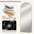 58"x18" Full Length Mirror, Arched Full Body Mirror, Standing Hanging or - Image 6