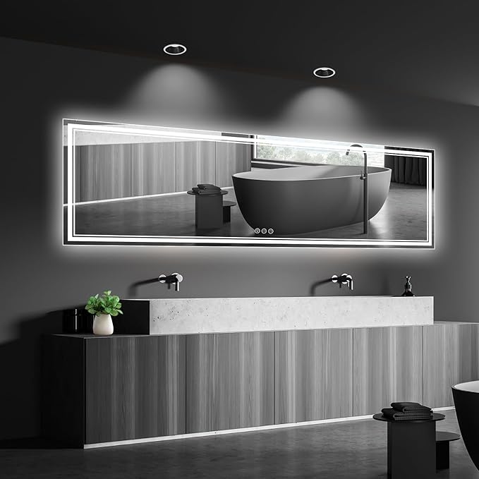 Ratsamee 96x36 Inch LED Bathroom Mirror - Image 2