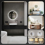 Sweetcrispy 24-Inch Round LED Bathroom Backlit Mirror - Image 7