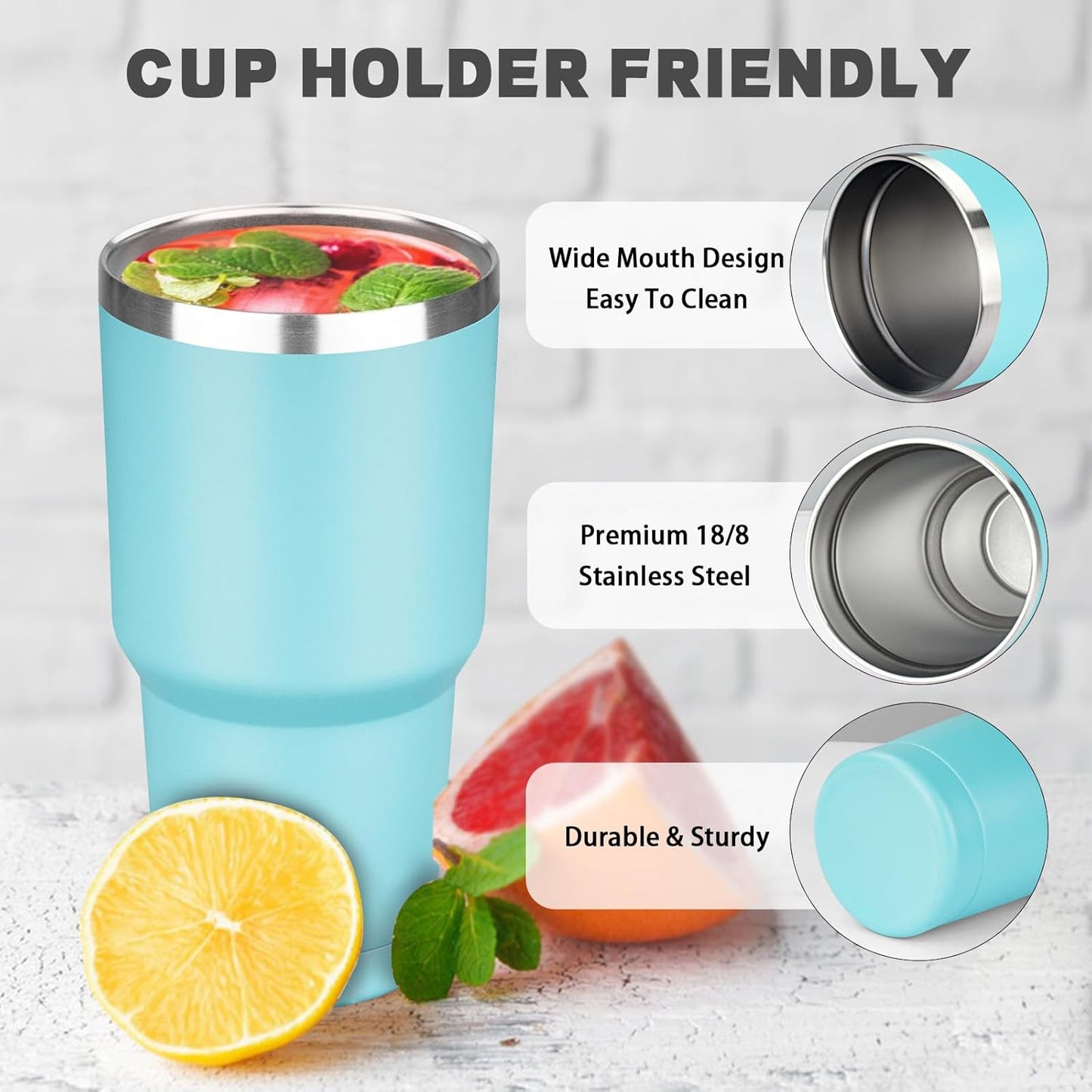 30 oz Tumbler with Lids and Straws, Stainless Steel Insulated Coffee Tumbler, Double Wall Vacuum Insulated Travel Mug Cup, Leakproof Thermal Coffee Cup for Hot and Cold Drinks (dark green)