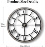 Cuspin 36 Inch Large Farmhouse Wall Clock - Image 2