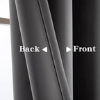IGEMAEVE Light Grey Blackout Curtains 96 Inch Length 2 Panels Set, Grommet - Image 4