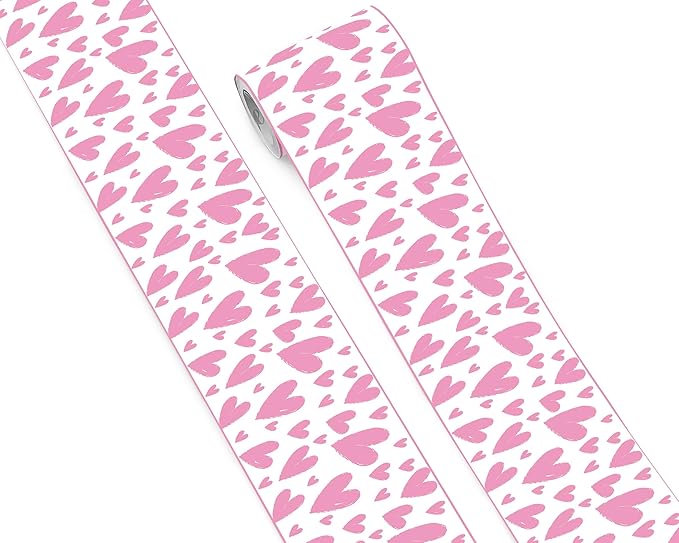 FLFK Pink Heart Wallpaper Border by FLFK