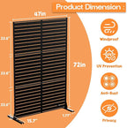 MTART Metal Privacy Screen 72" H x 47.2" Decorative Outdoor Privacy Screen - Image 2
