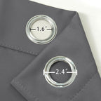 LEMOMO Blackout Curtains 66 x 54 Inch Long Frost Grey Curtains Set of 2 Panels - Image 5